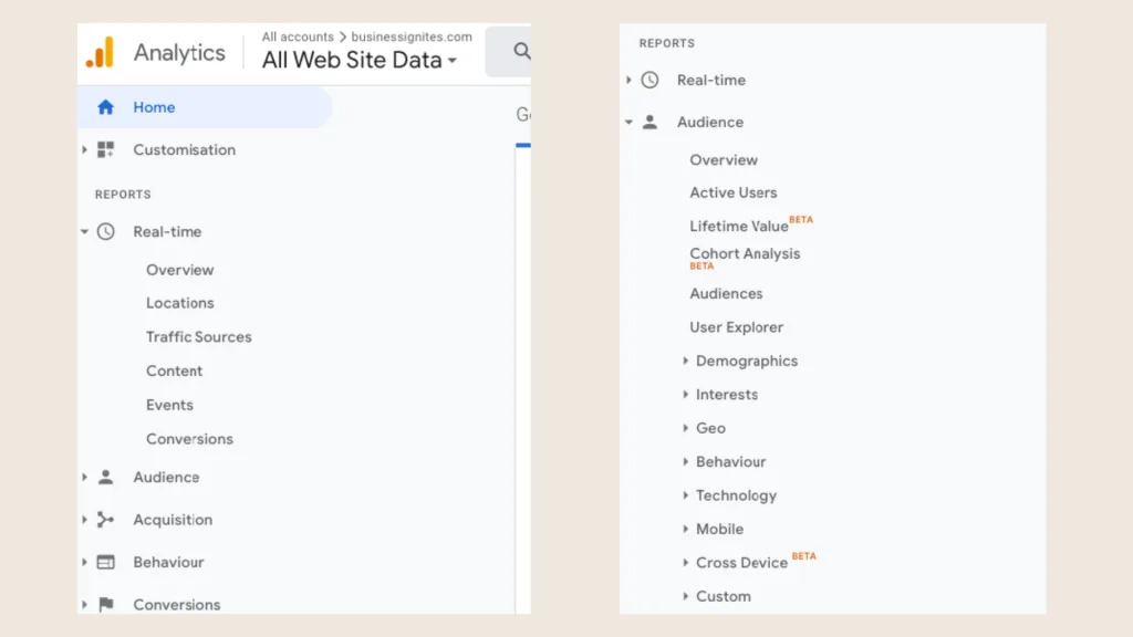 google analytics - business ignite